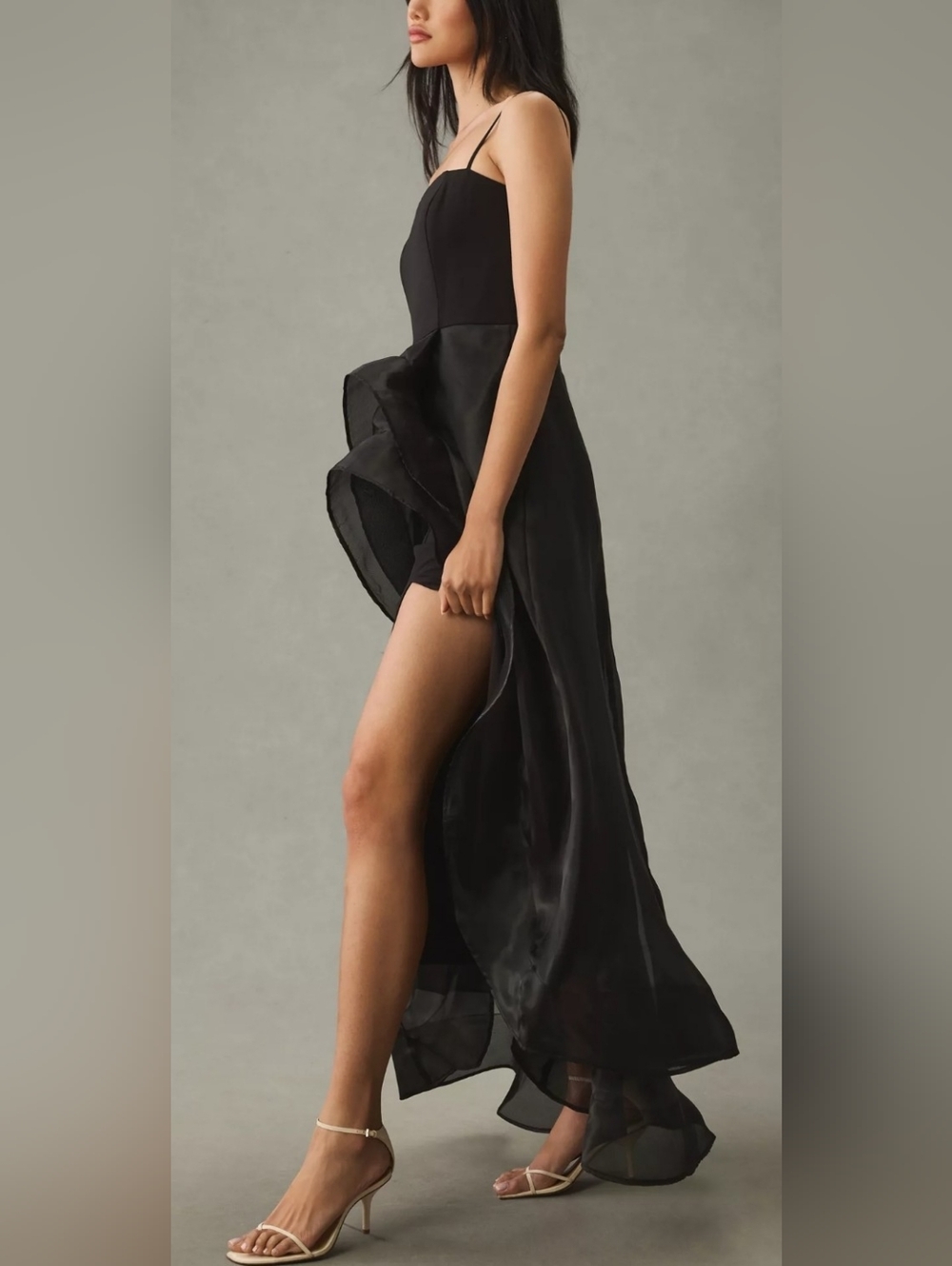 Anthropologie Hutch Black Cascading Ruffle Dress Size S - Picture 2 of 13